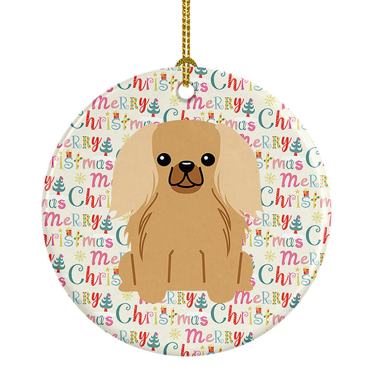 Buy this Merry Christmas Pekingese Fawn Sable Ceramic Ornament