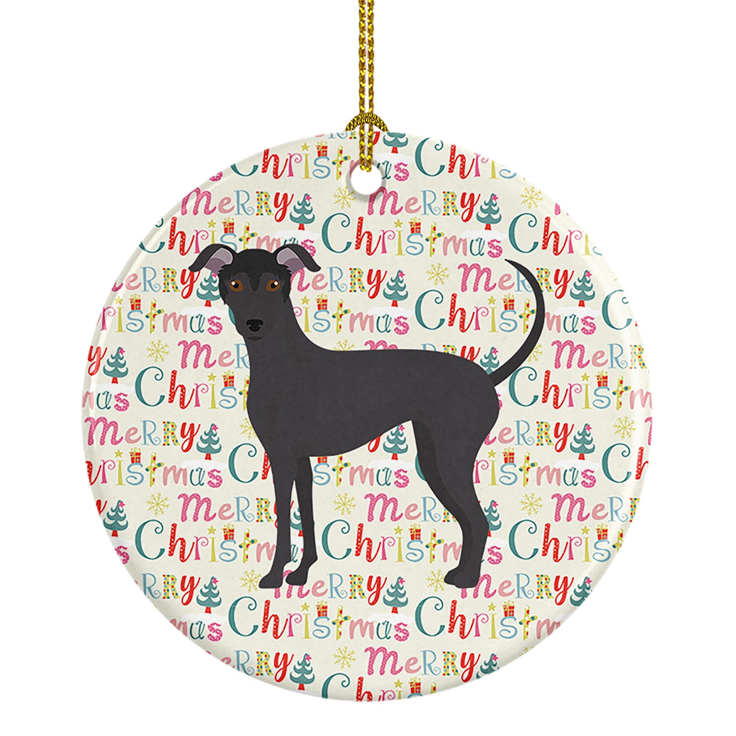 Buy this Argentine Pila Dog Merry Christmas Ceramic Ornament