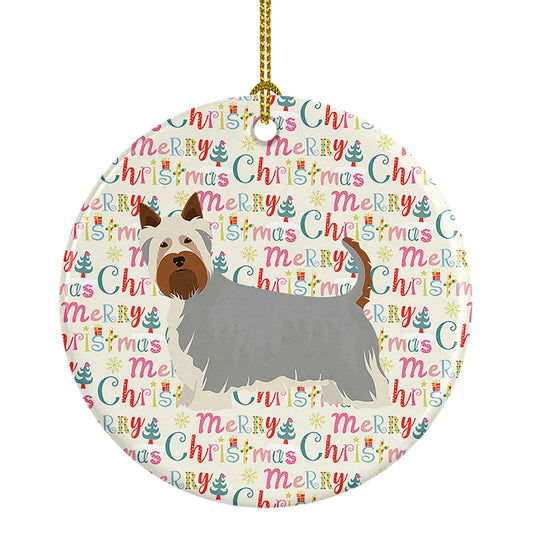 Buy this Australian Silky Terrier #2 Merry Christmas Ceramic Ornament