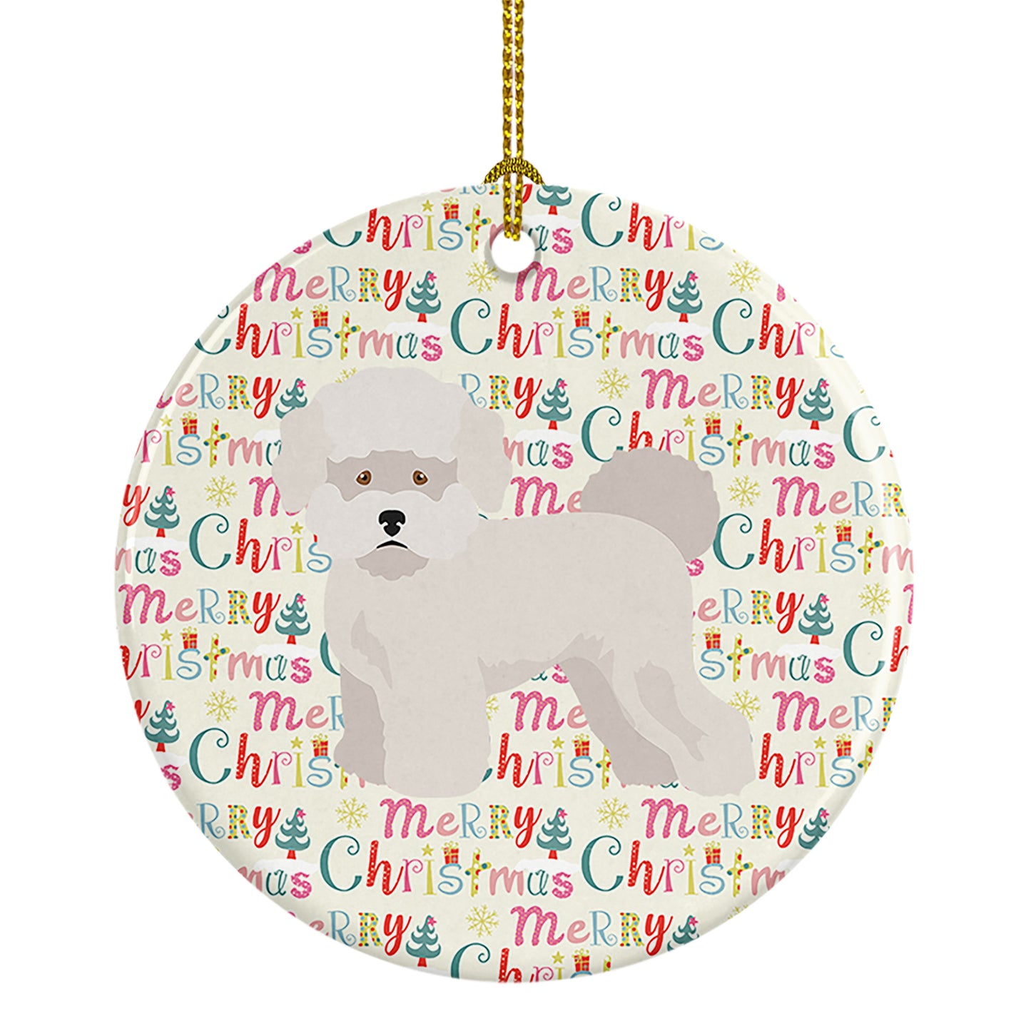 Buy this Bichon Frise #2 Merry Christmas Ceramic Ornament