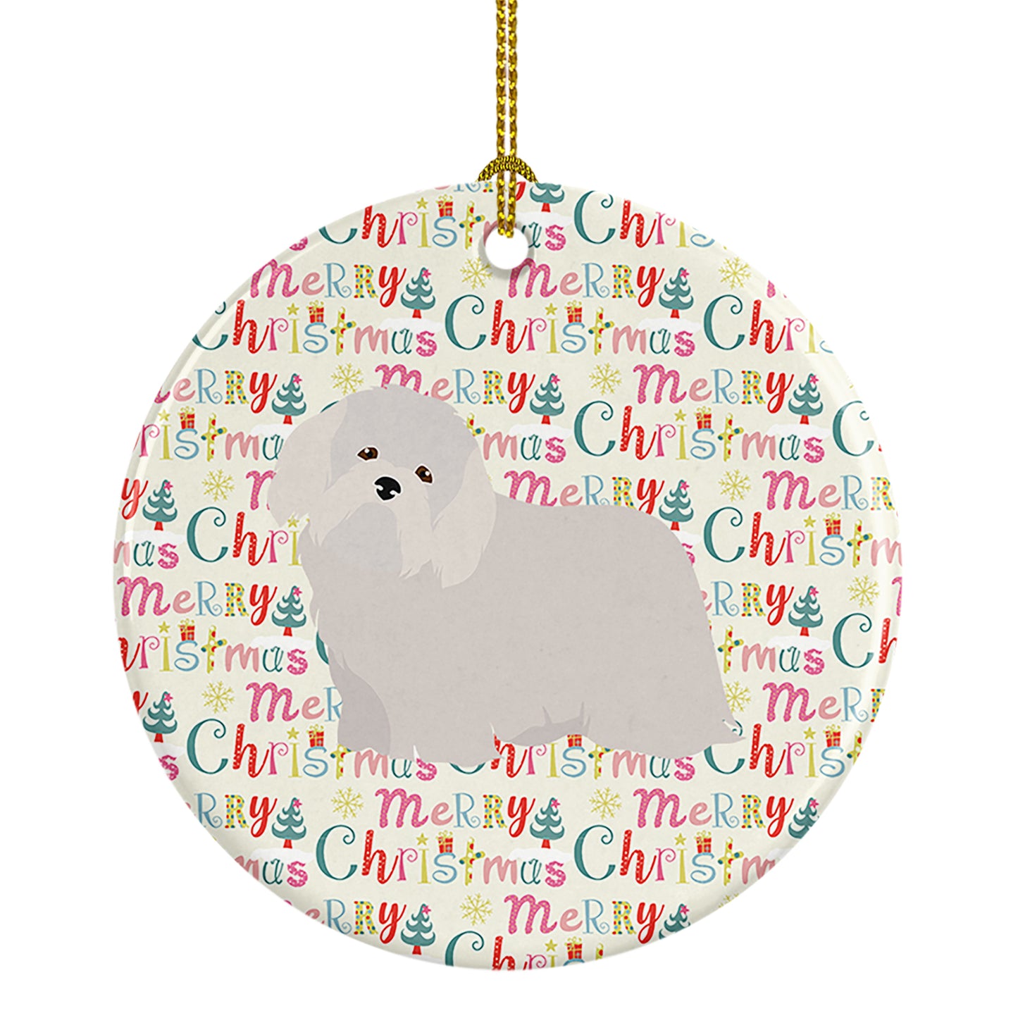 Buy this Coton de Tulear #2 Merry Christmas Ceramic Ornament