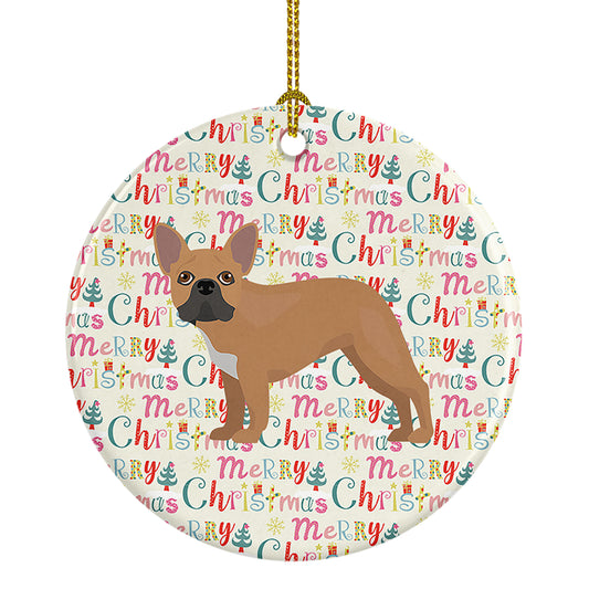 Buy this French Bulldog #2 Merry Christmas Ceramic Ornament