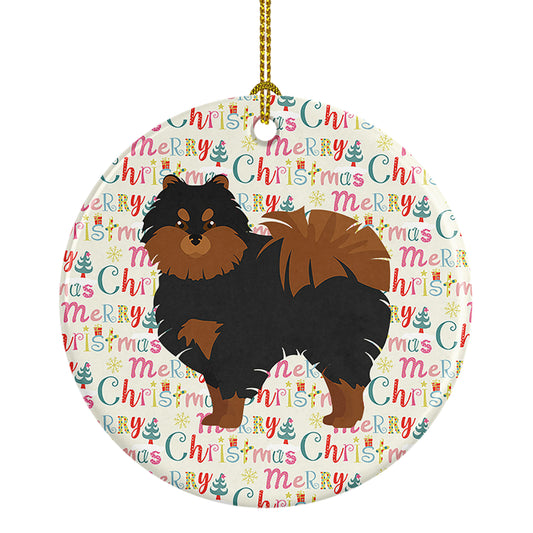 Buy this Pomeranian #2 Merry Christmas Ceramic Ornament