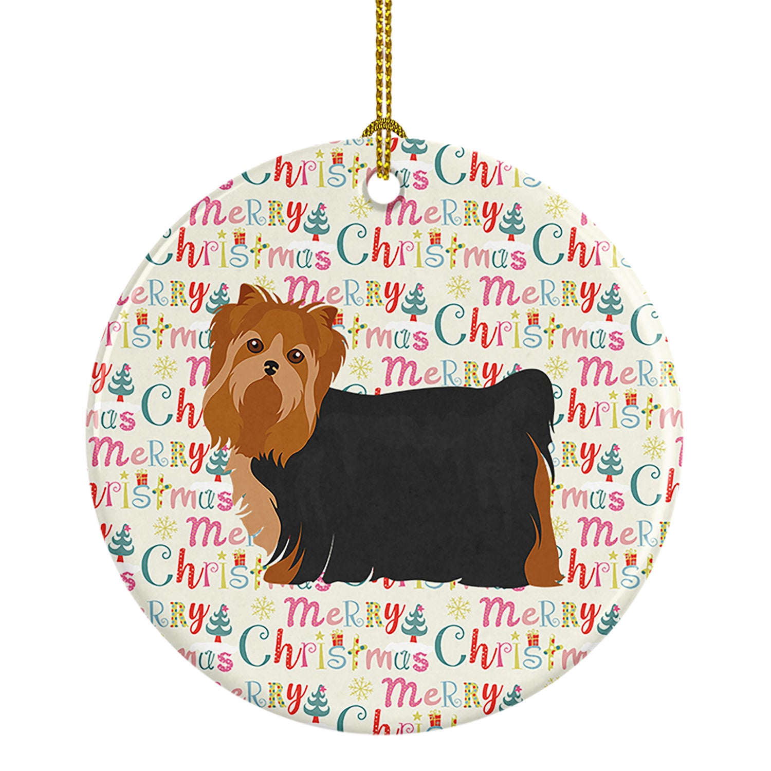 Buy this Yorkshire Terrier #2 Merry Christmas Ceramic Ornament