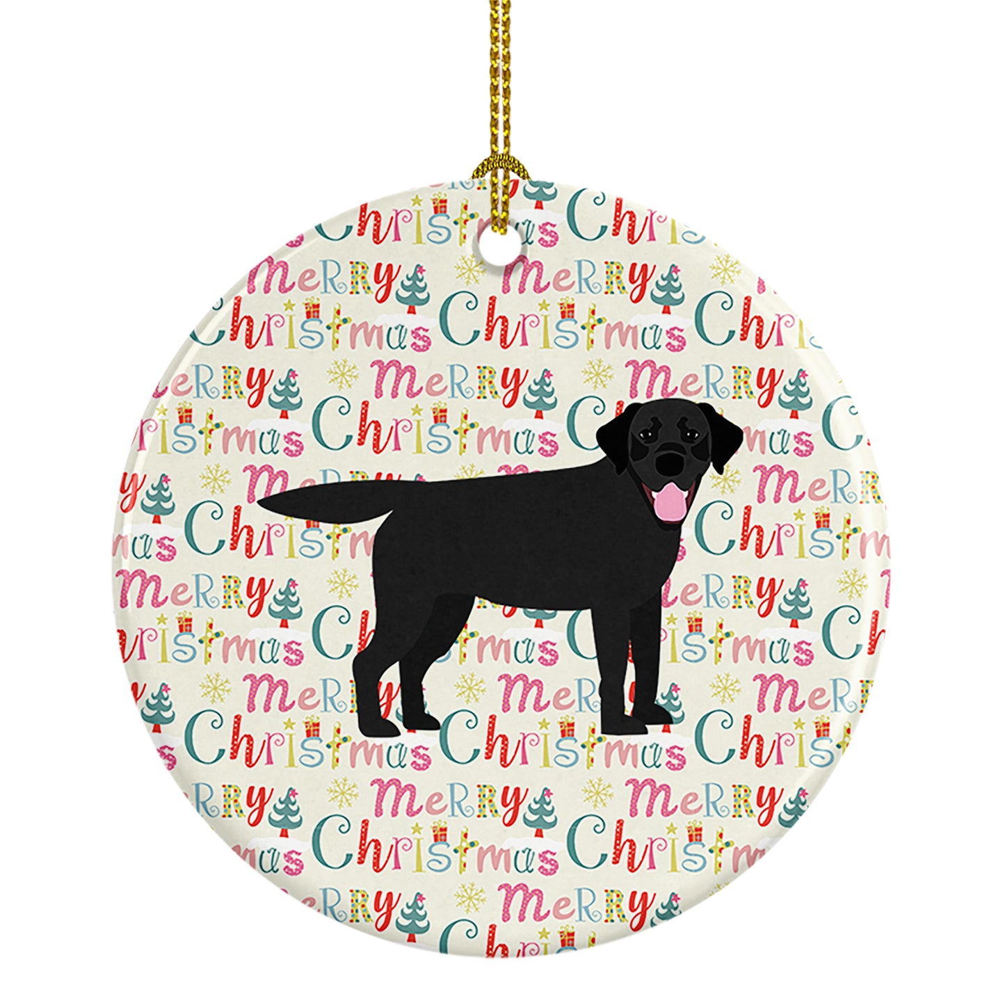 Buy this Black Labrador Retriever  Merry Christmas Ceramic Ornament