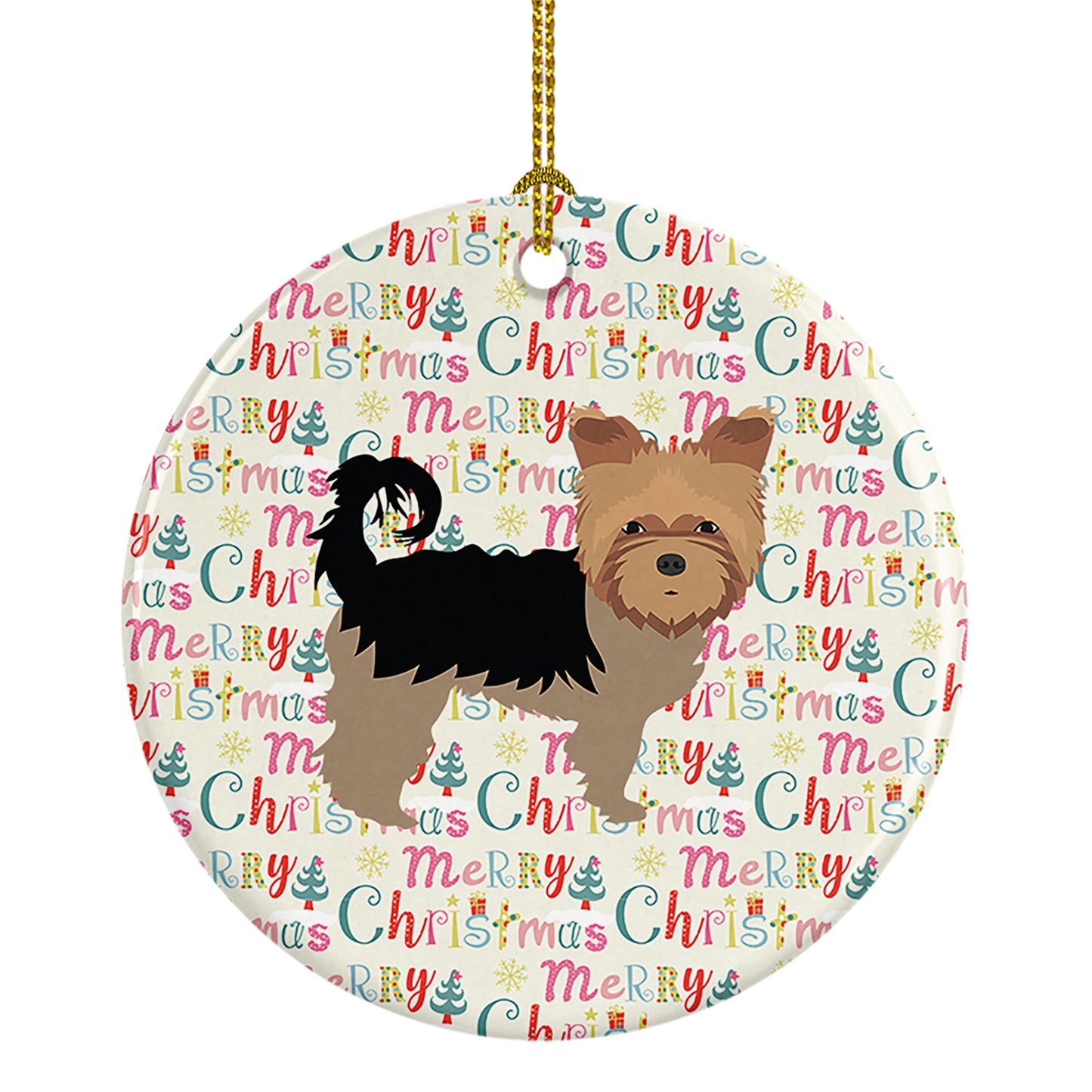 Buy this Yorkshire Terrier Merry Christmas Ceramic Ornament