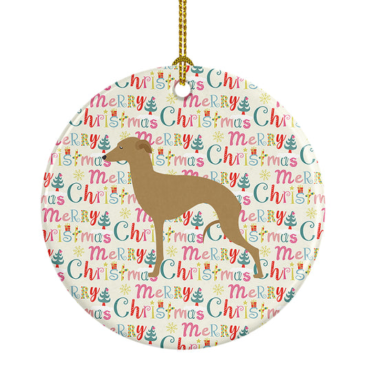 Buy this Italian Greyhound Merry Christmas Ceramic Ornament