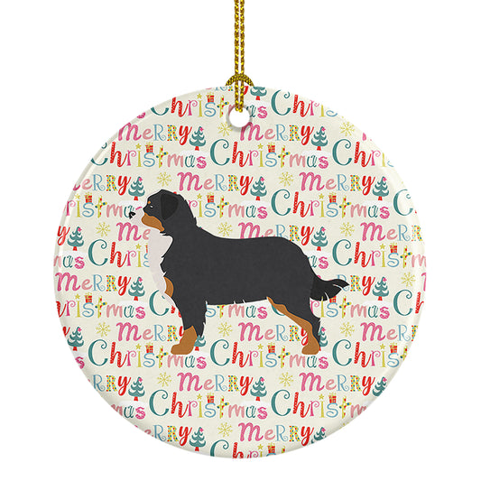 Buy this Bernese Mountain Dog Merry Christmas Ceramic Ornament