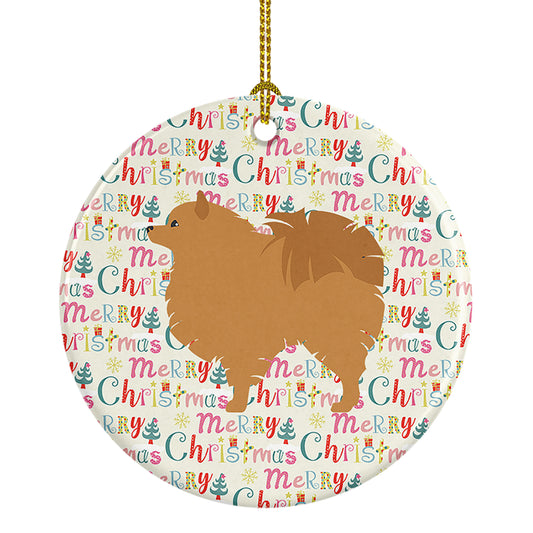 Buy this Pomeranian Merry Christmas Ceramic Ornament