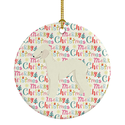 Buy this Bedlington Terrier Merry Christmas Ceramic Ornament