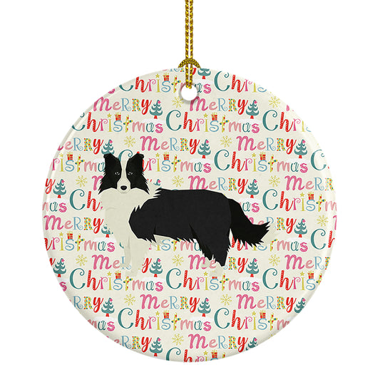 Buy this Border Collie Merry Christmas Ceramic Ornament