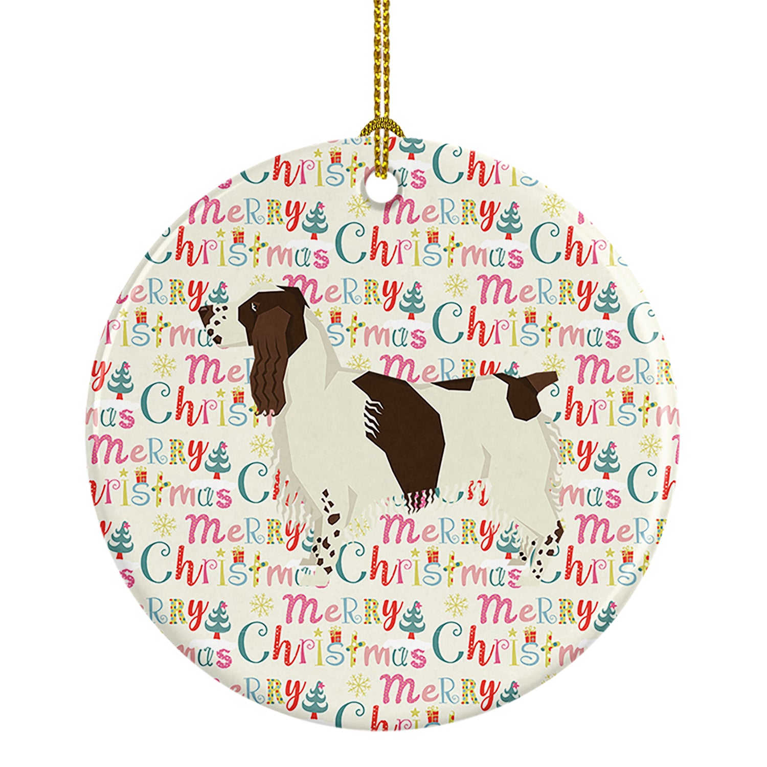 Buy this English Springer Spaniel Merry Christmas Ceramic Ornament