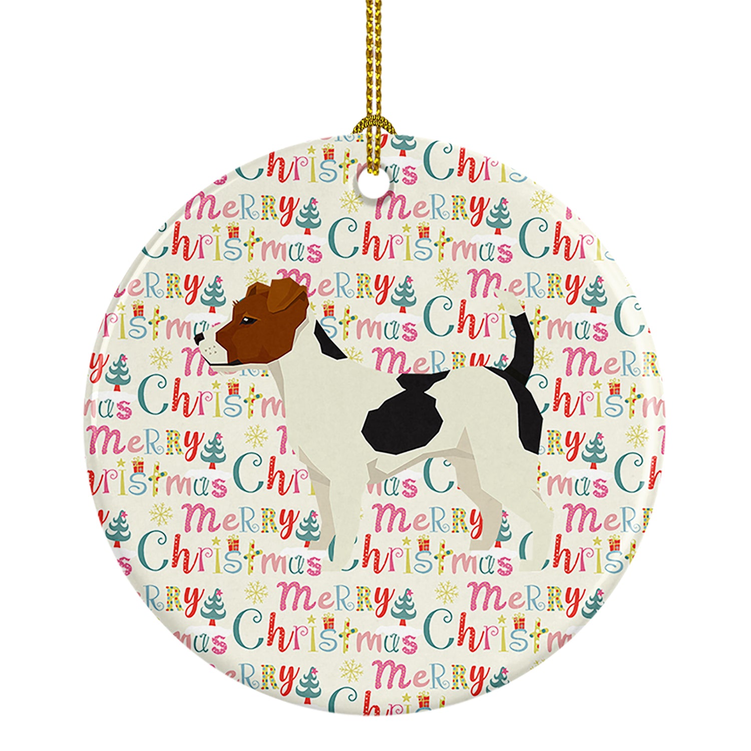 Buy this Jack Russell Terrier Merry Christmas Ceramic Ornament