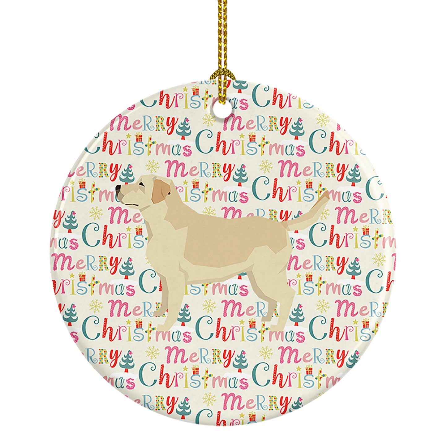 Buy this Labrador Retriever Merry Christmas Ceramic Ornament