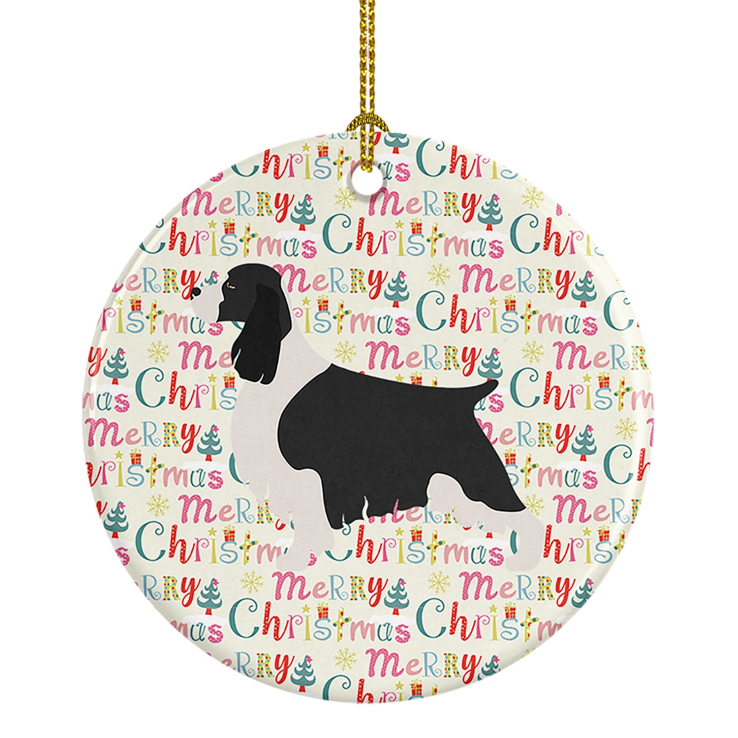 Buy this English Springer Spaniel Merry Christmas Ceramic Ornament