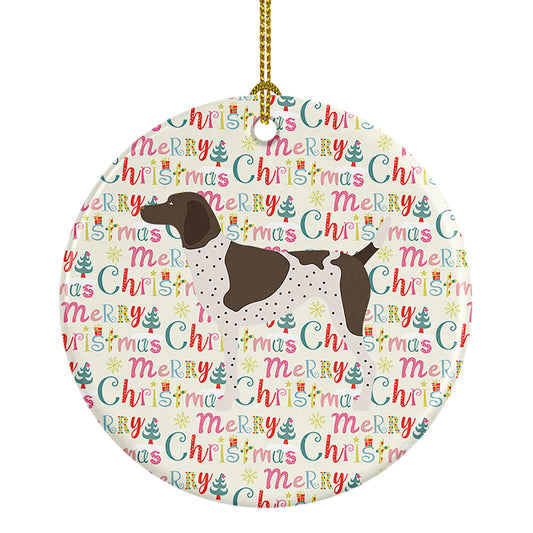 Buy this German Shorthaired Pointer Merry Christmas Ceramic Ornament