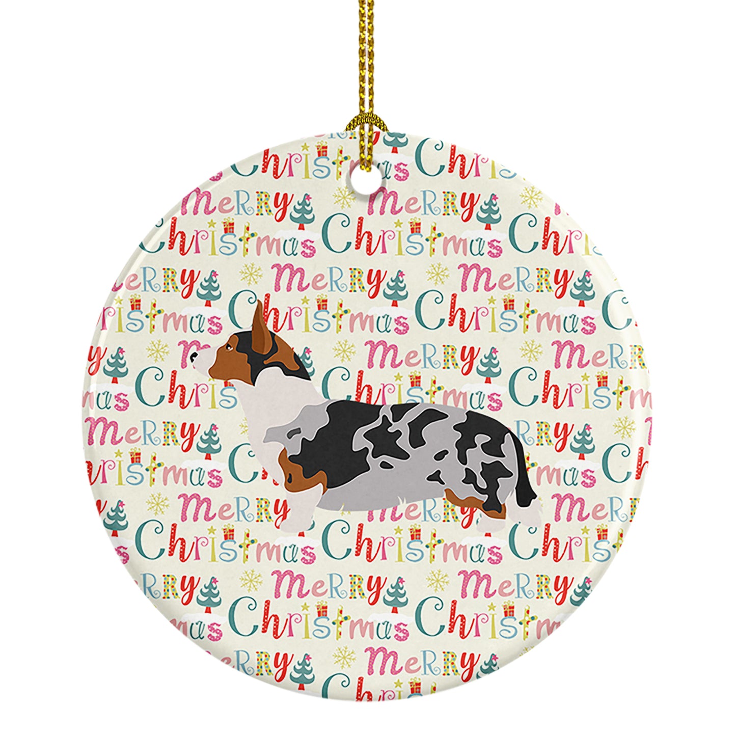 Buy this Welsh Corgi Cardigan Merry Christmas Ceramic Ornament