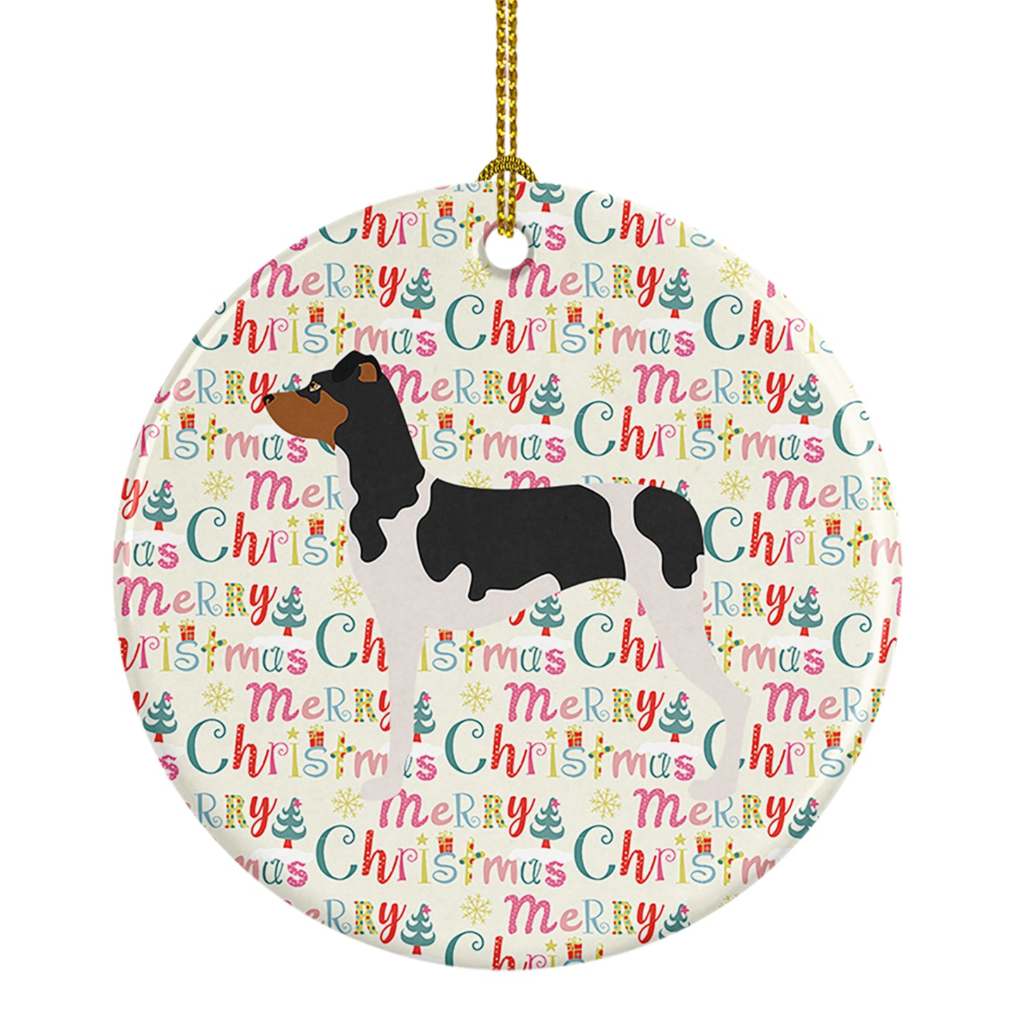 Buy this Brazilian Terrier Merry Christmas Ceramic Ornament