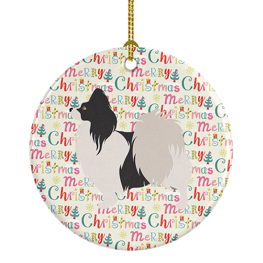 Buy this Papillon Merry Christmas Ceramic Ornament