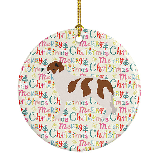 Buy this Aidi Atlas Mountain Dog Merry Christmas Ceramic Ornament