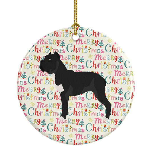 Buy this Cane Corso Merry Christmas Ceramic Ornament