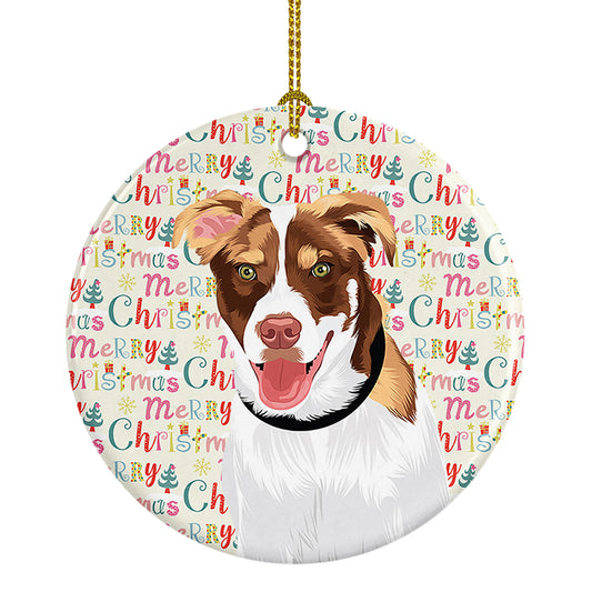 Buy this Australian Shepherd Red and White #2 Christmas Ceramic Ornament