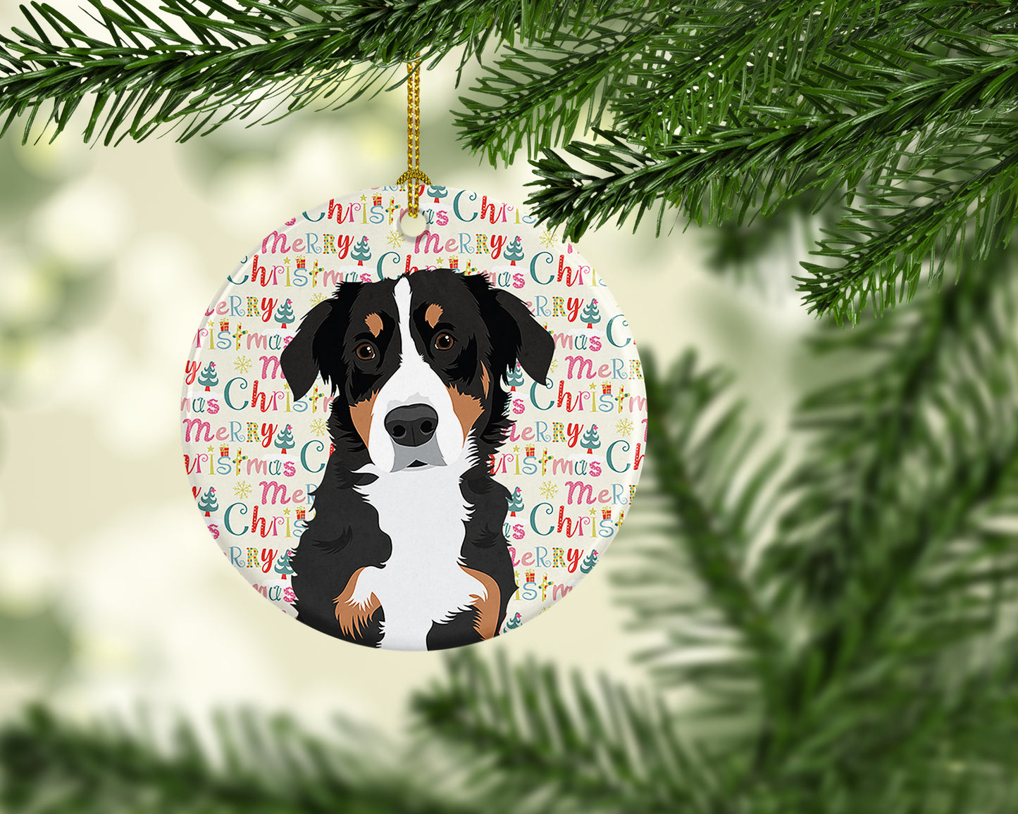 Bernese Mountain Dog Puppy #2 Christmas Ceramic Ornament