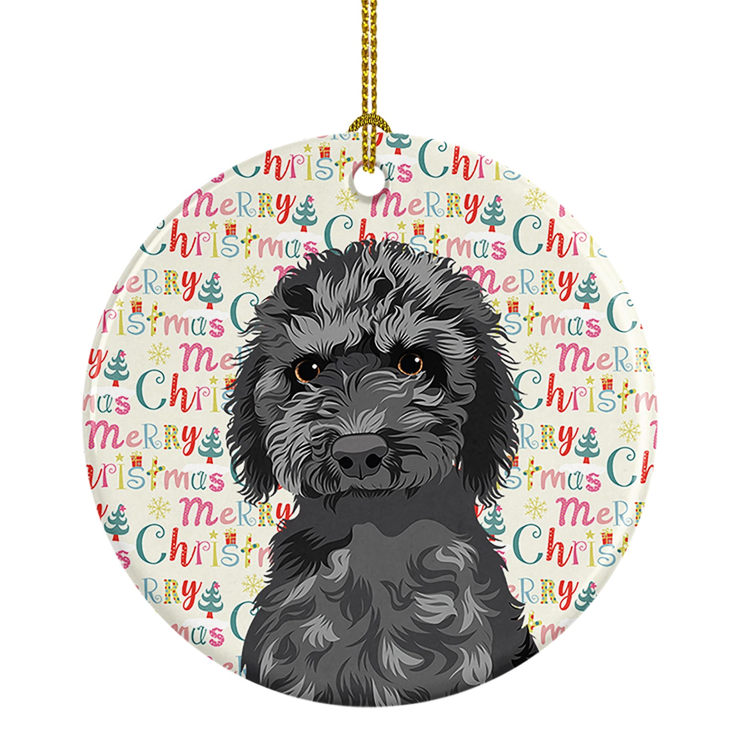 Buy this Doodle Black #2 Christmas Ceramic Ornament