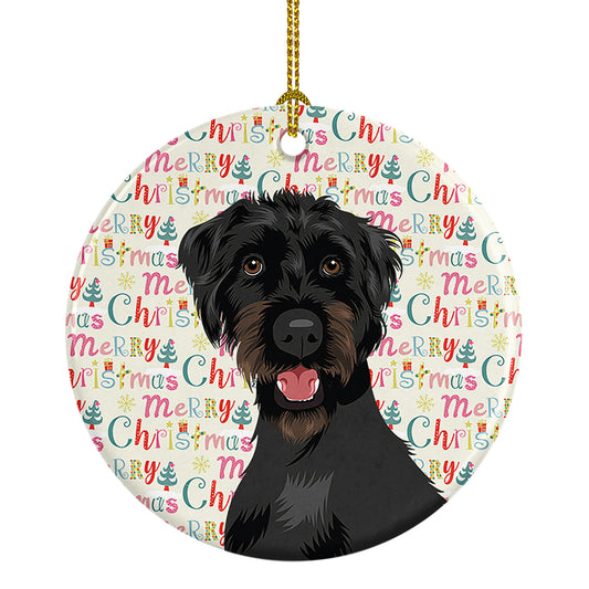 Buy this Doodle Black and Tan Christmas Ceramic Ornament