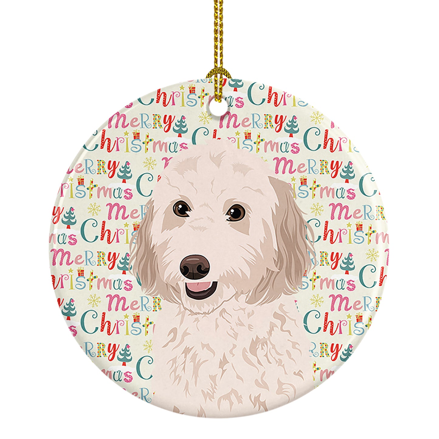 Buy this Doodle Cream #1 Christmas Ceramic Ornament