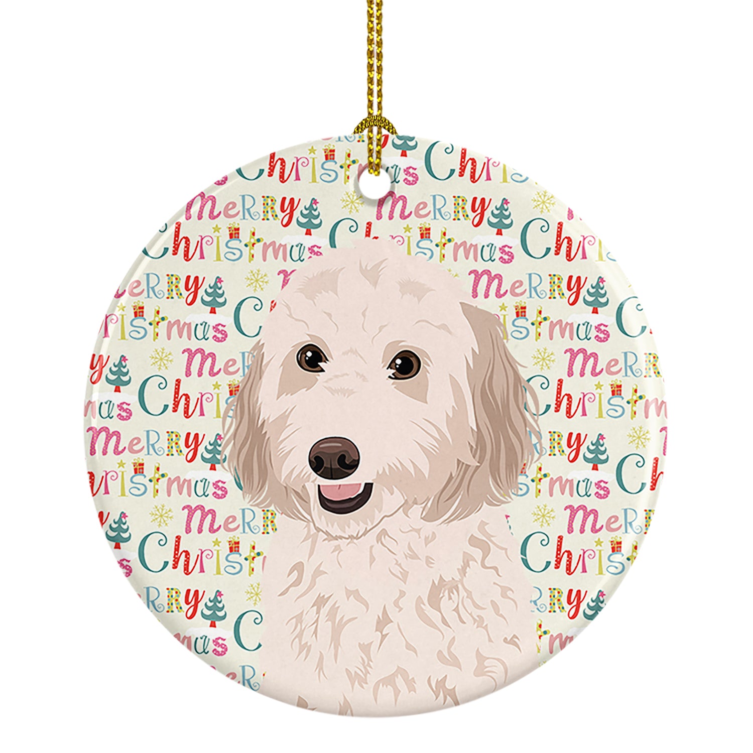 Buy this Doodle Cream #1 Christmas Ceramic Ornament