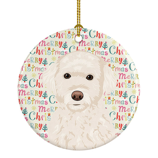 Buy this Doodle Cream #2 Christmas Ceramic Ornament