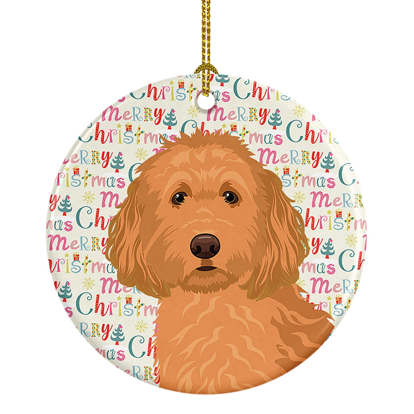 Buy this Doodle Red #1 Christmas Ceramic Ornament