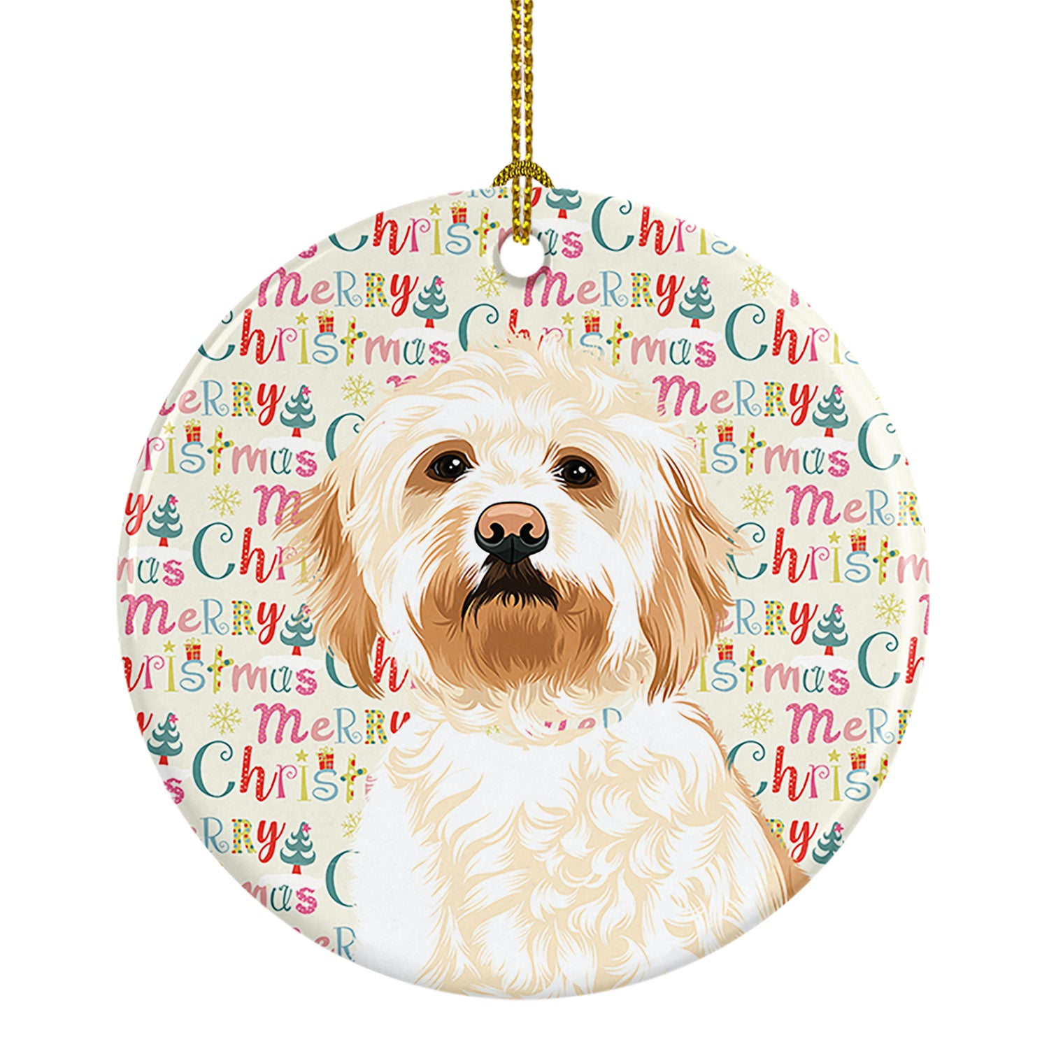 Buy this Doodle Red #2 Christmas Ceramic Ornament