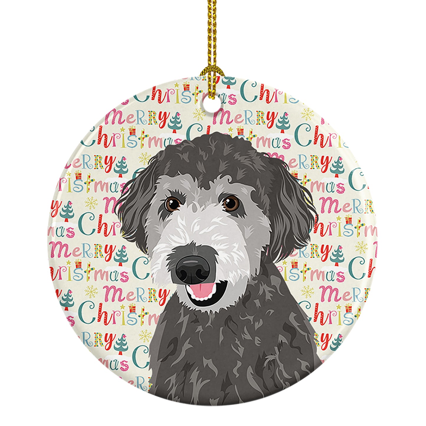 Buy this Doodle Silver #2 Christmas Ceramic Ornament