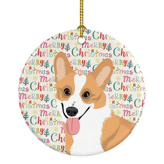 Buy this Pembroke Corgi Red and White Christmas Ceramic Ornament