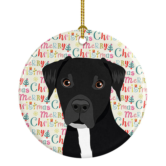 Buy this Pit Bull Black #1 Christmas Ceramic Ornament