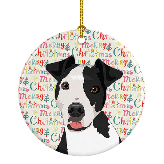 Buy this Pit Bull Black #2 Christmas Ceramic Ornament