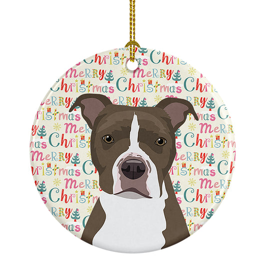 Buy this Pit Bull Blue #6 Christmas Ceramic Ornament