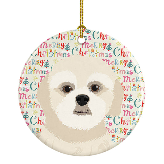 Buy this Shih-Tzu Gold #3 Christmas Ceramic Ornament