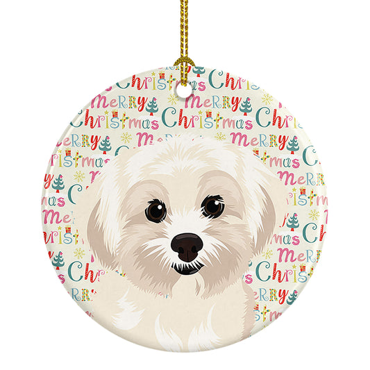 Buy this Shih-Tzu Gold #4 Christmas Ceramic Ornament