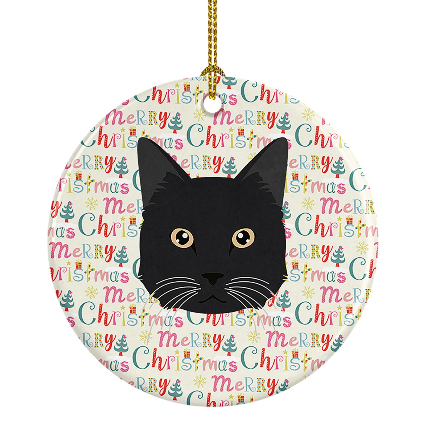 Buy this Chantilly Tiffany Cat Christmas Ceramic Ornament