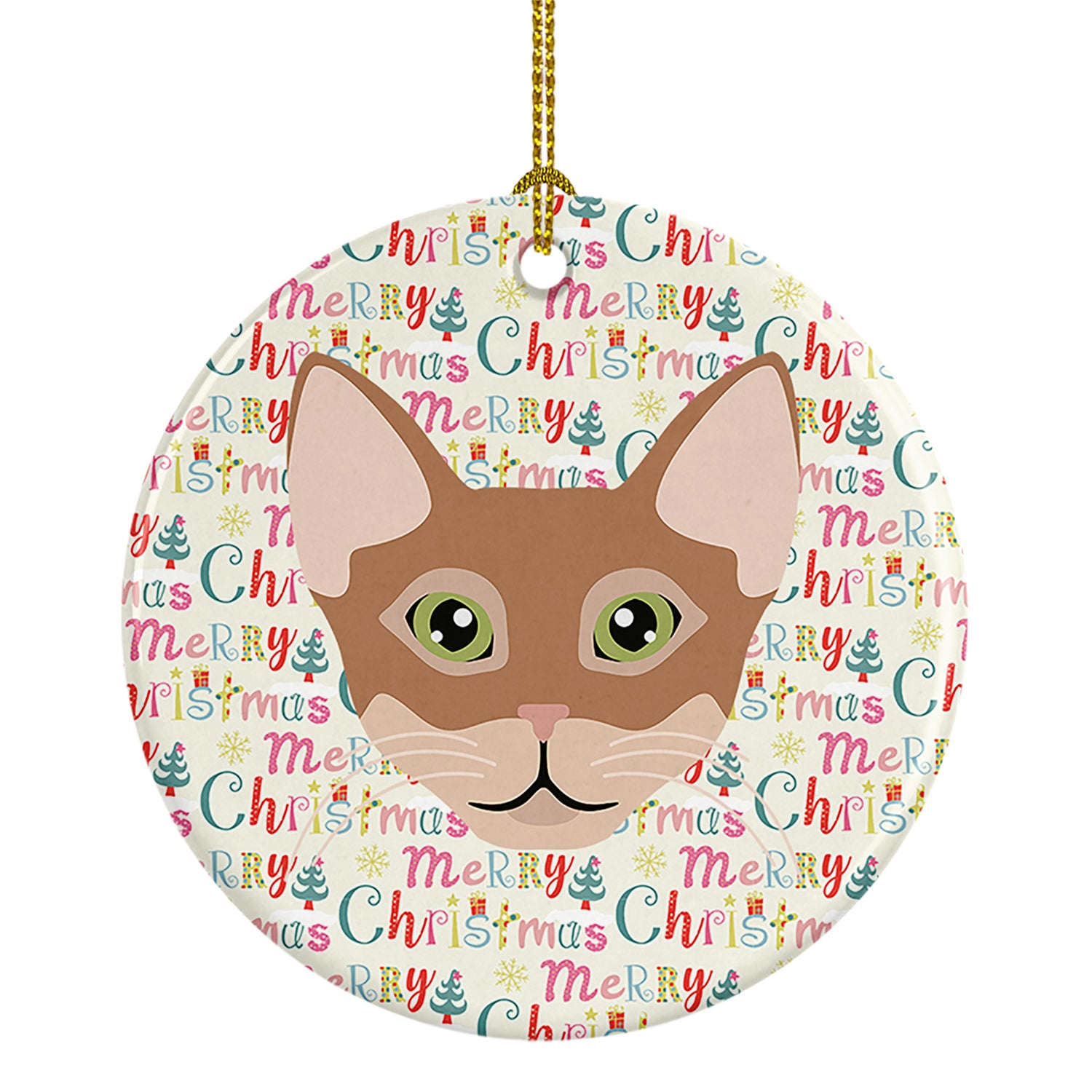 Buy this Chausie Cat Christmas Ceramic Ornament