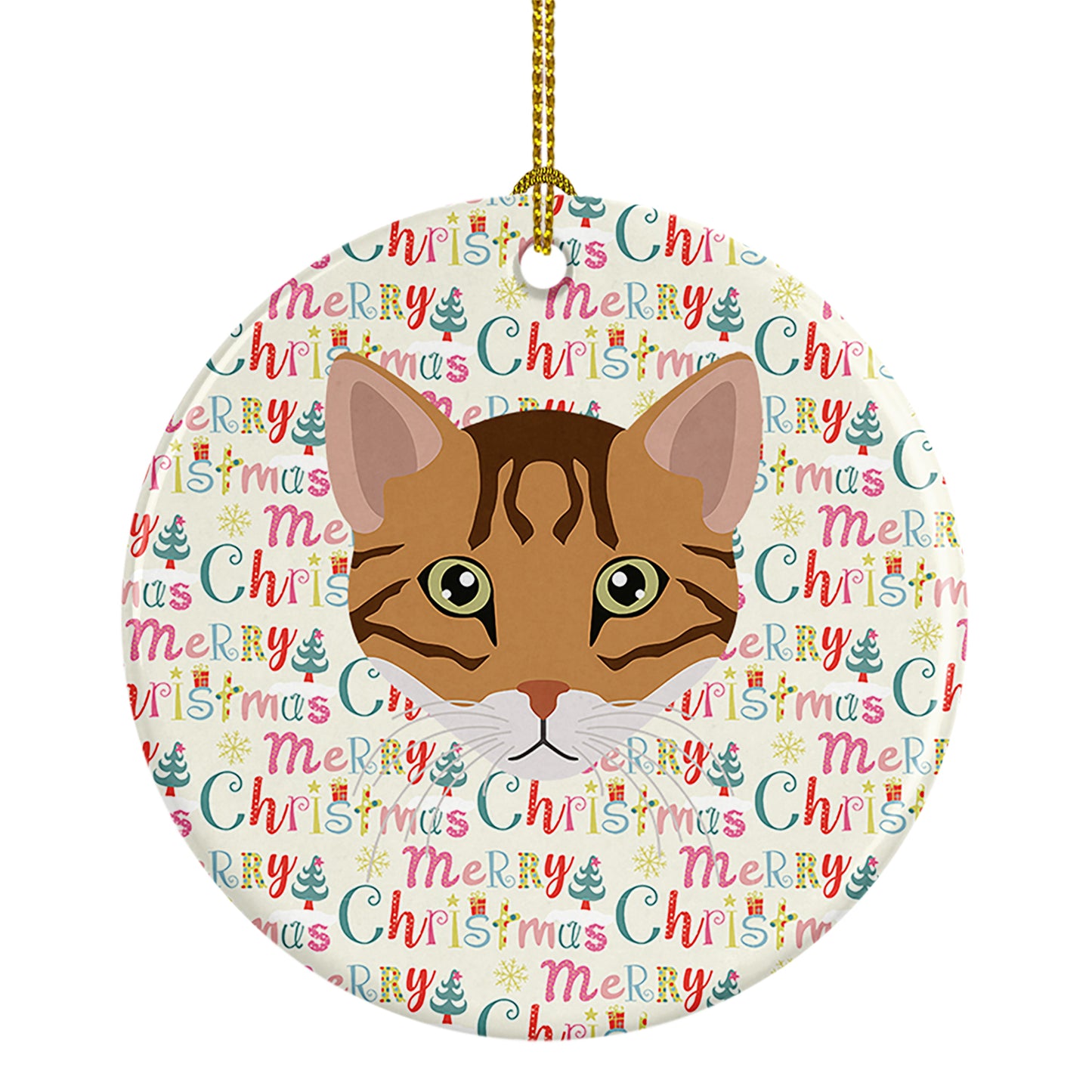 Buy this Cheetoh Cat Christmas Ceramic Ornament