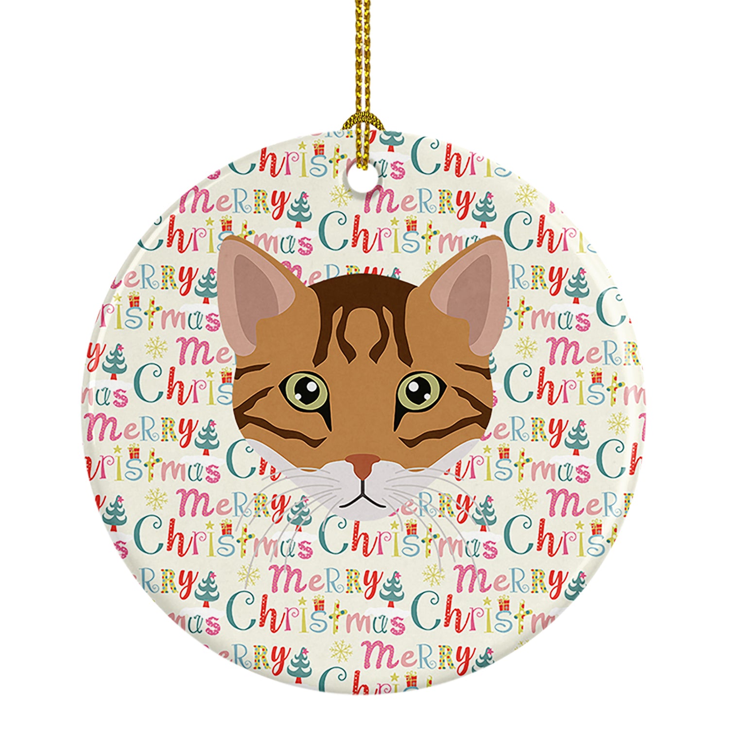 Buy this Cheetoh Cat Christmas Ceramic Ornament
