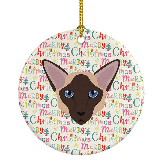 Buy this Colorpoint Longhair Cat Christmas Ceramic Ornament