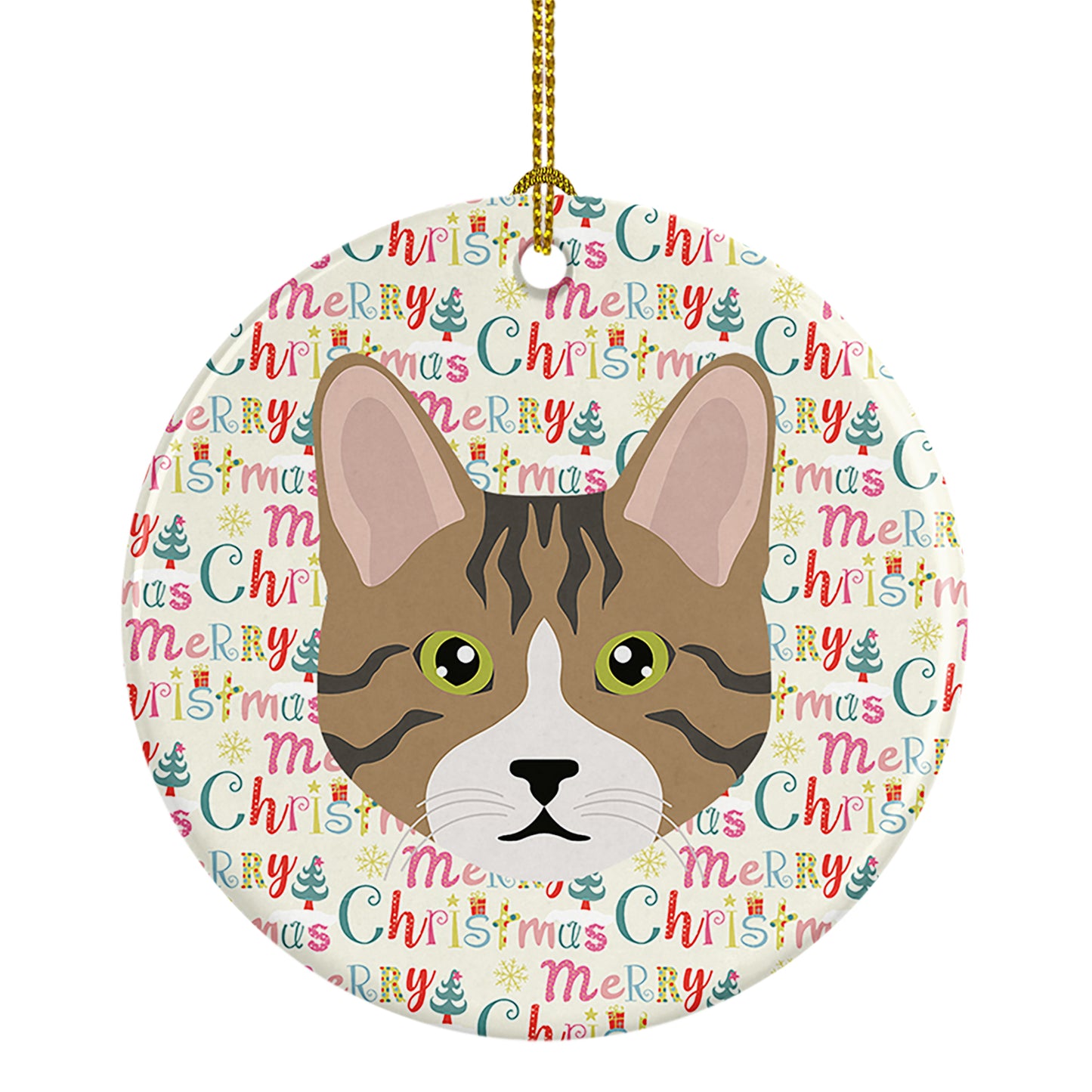 Buy this Dragon Li Cat Christmas Ceramic Ornament