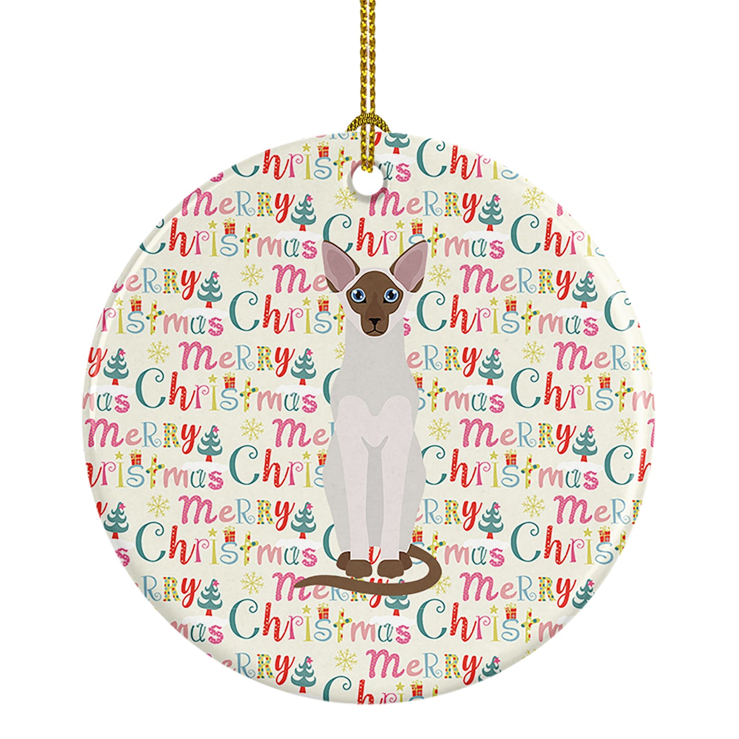 Buy this Colorpoint Shorthair Cat Christmas Ceramic Ornament