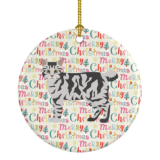 Buy this American Bobtail #1 Cat Christmas Ceramic Ornament