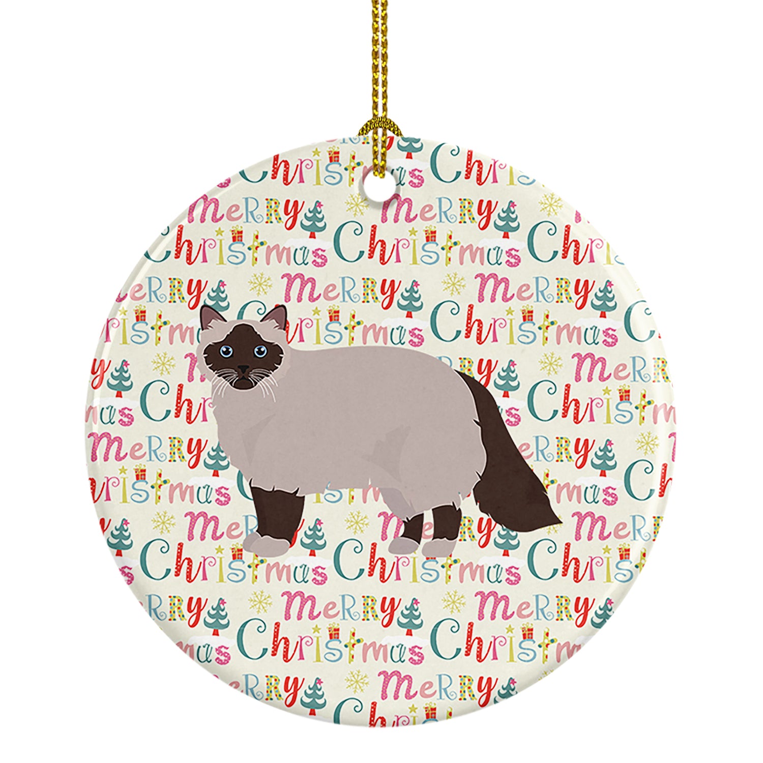 Buy this Birman Cat Christmas Ceramic Ornament